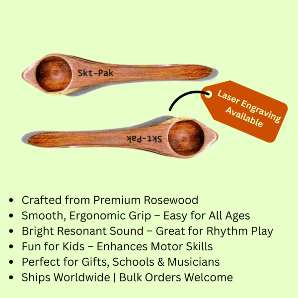handmade wooden musical spoons